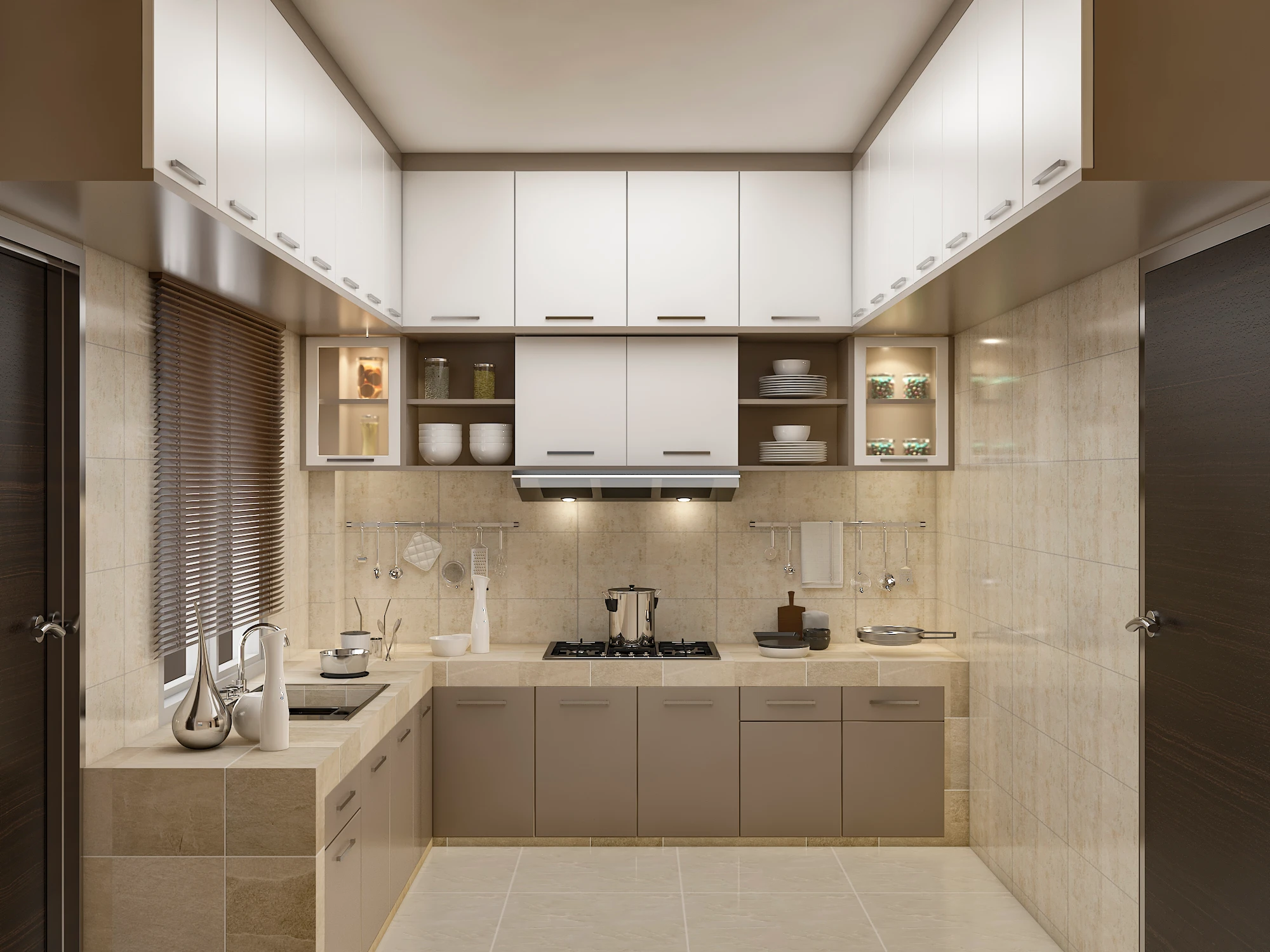 White Duco Modern Kitchen